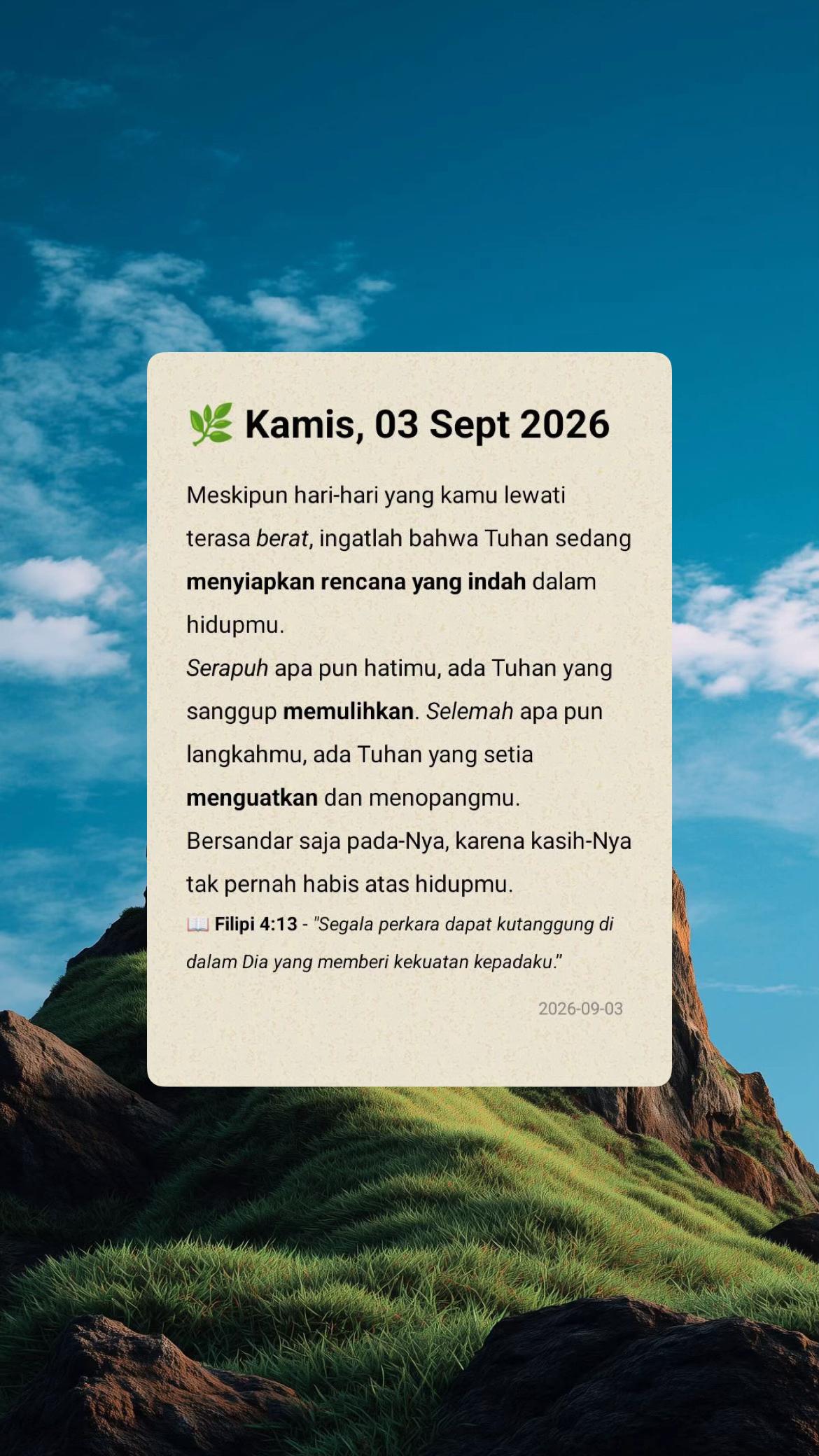 @MOTIVASI PERCAYA🕊️