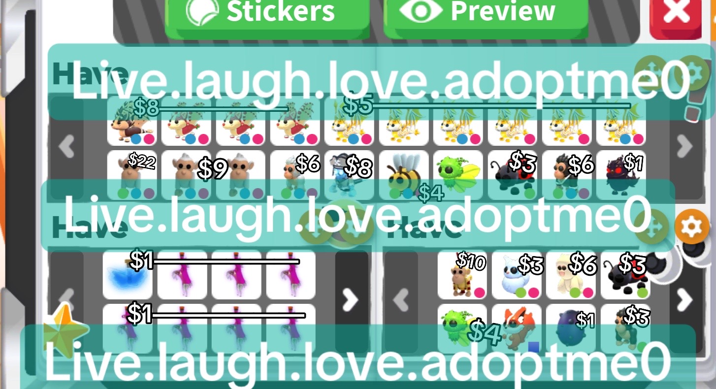 @InMyAdoptMeEra(have stock lmk)