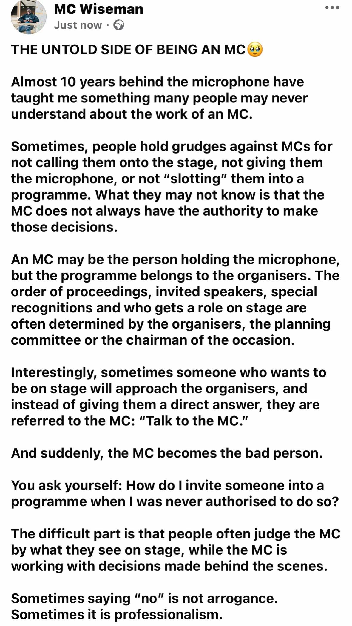 @MC WISEMAN 🎤 ☑️