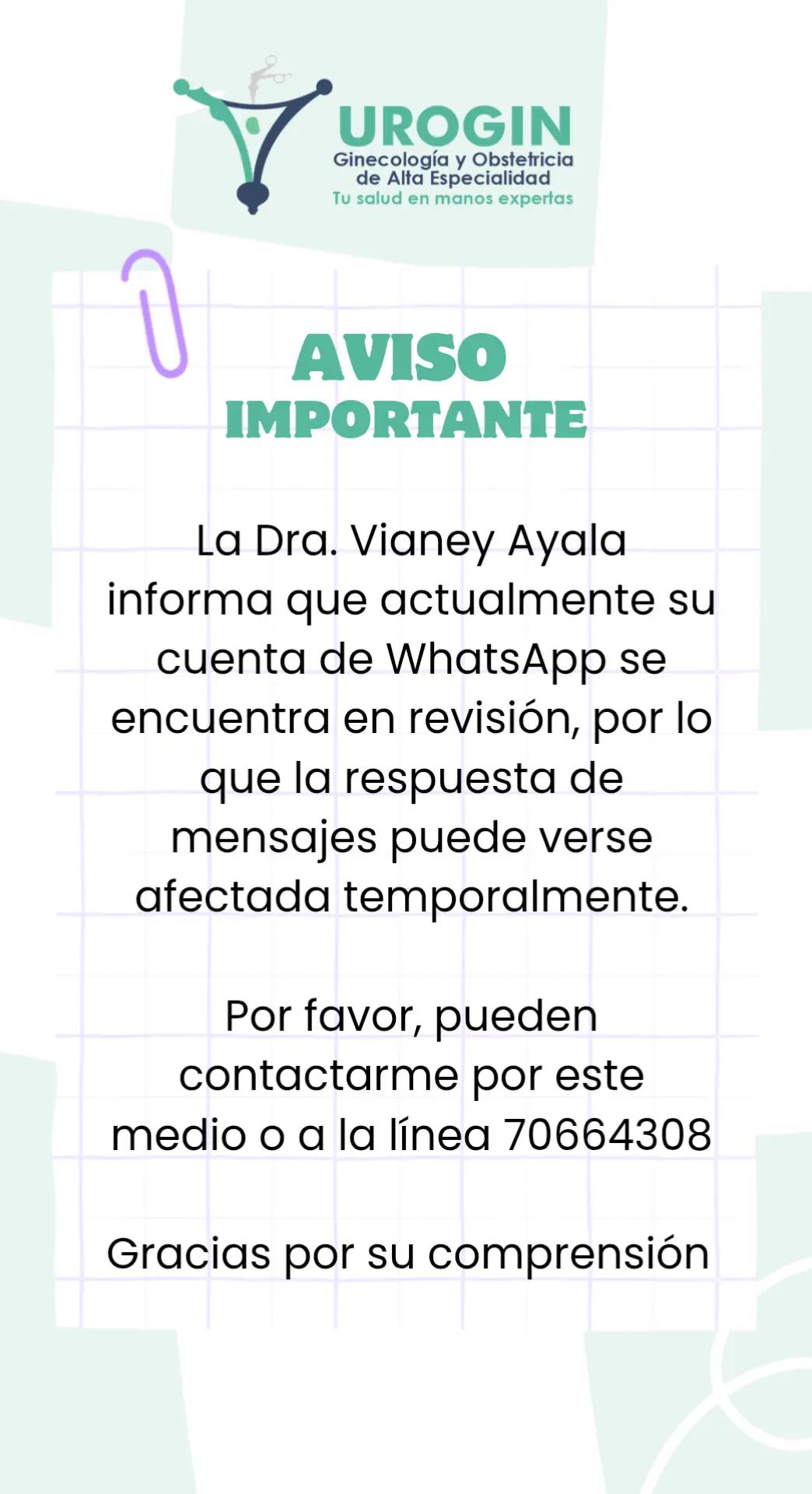 @Dra. Vianey Ayala - Ginecologa