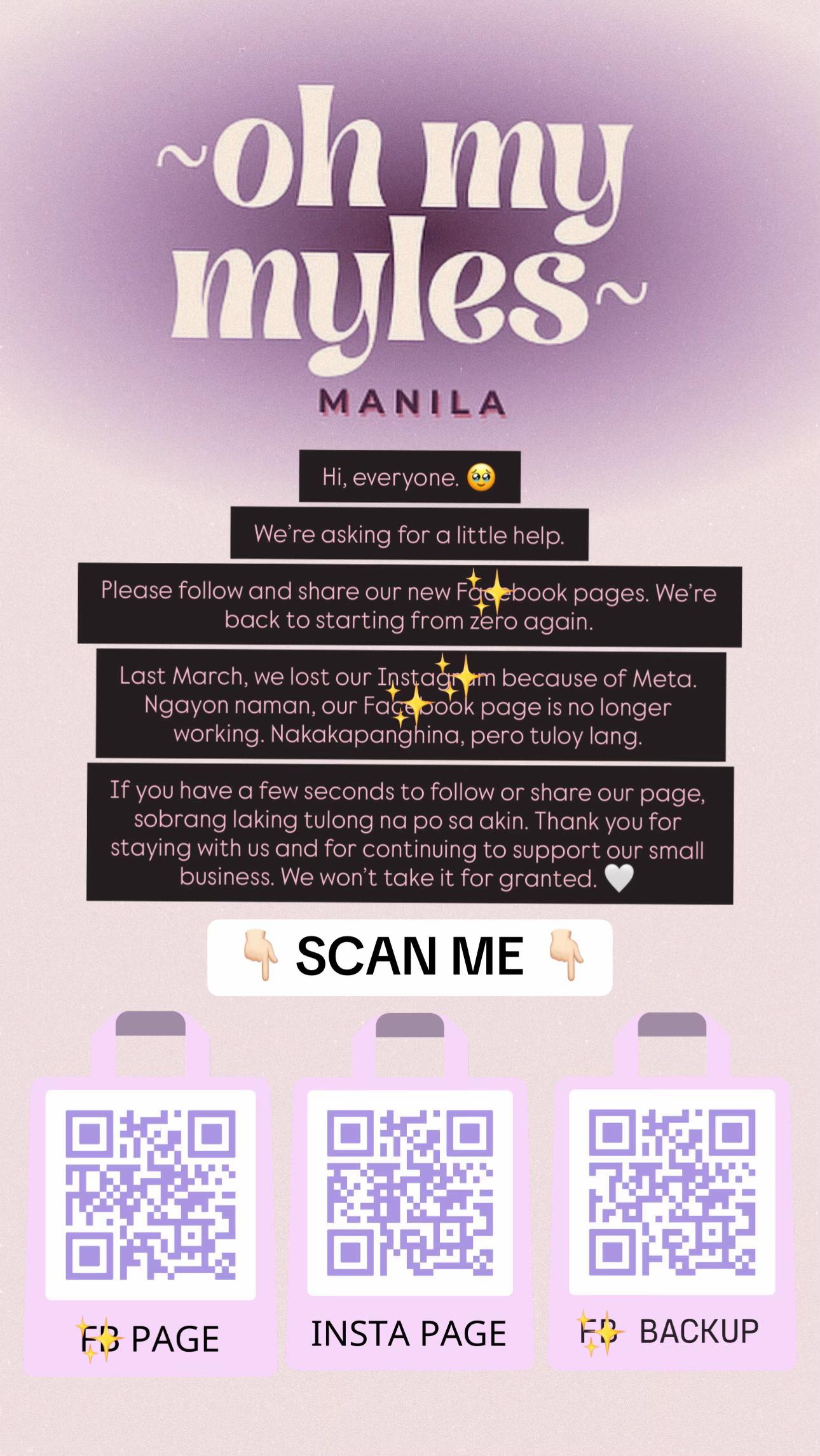 @ohmymylesmanila on fb
