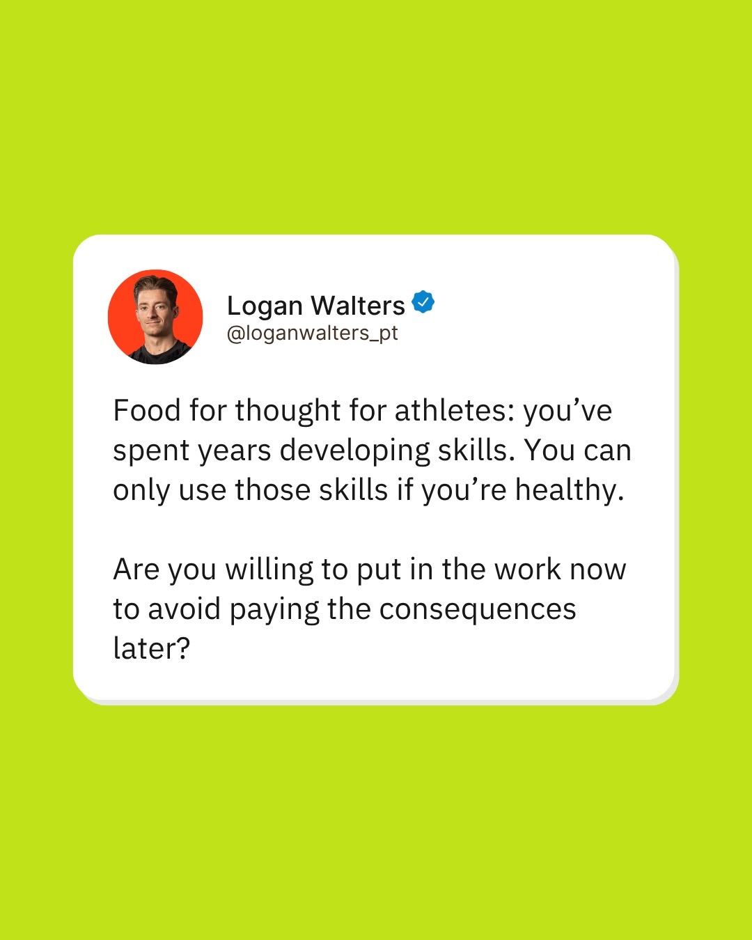@Logan Walters, DPT: ACL Coach