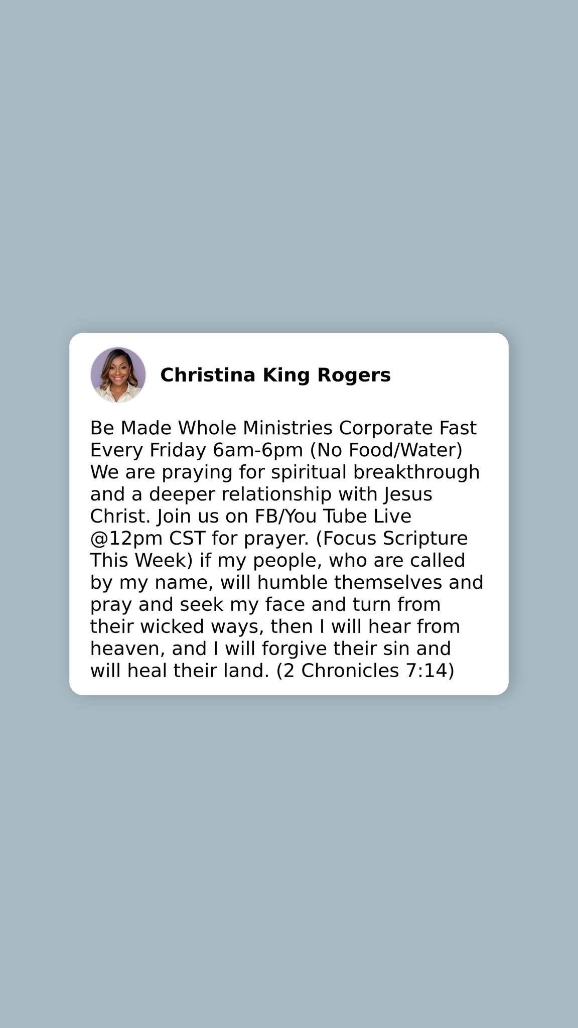 @Christina King Rogers