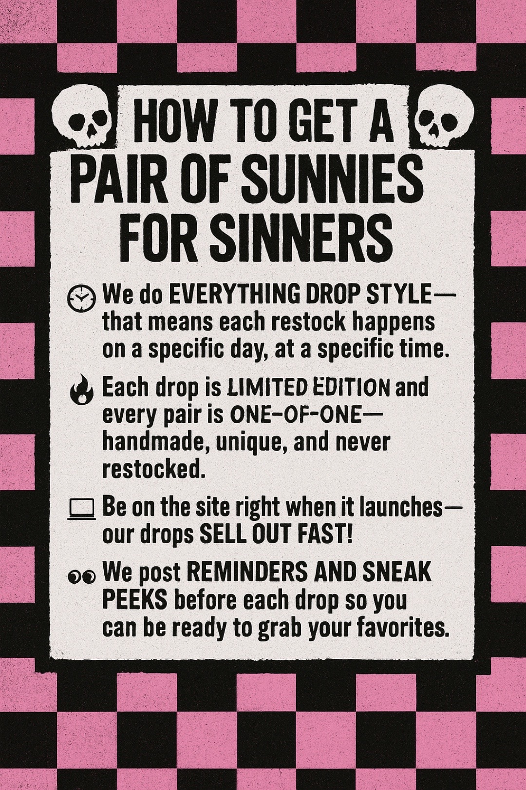 @sunnies for sinners