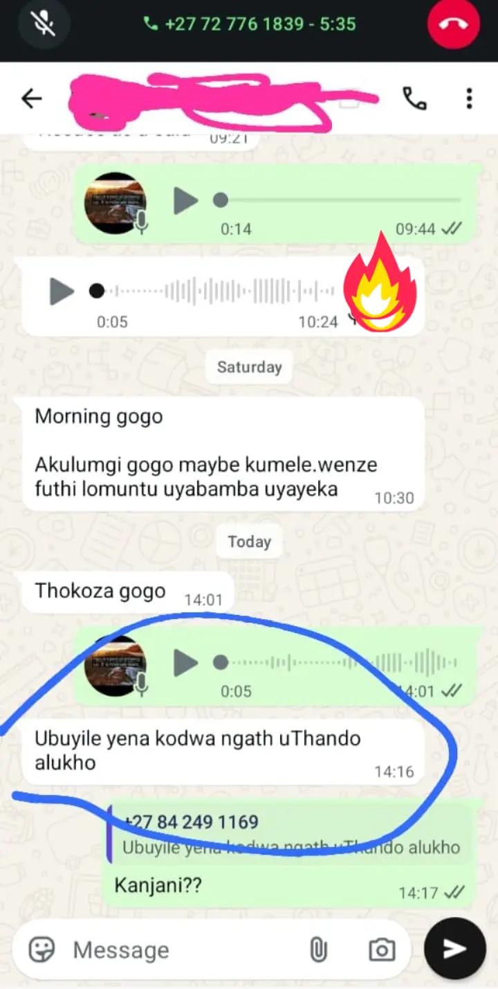 @Gogo mamoyo mazololo.