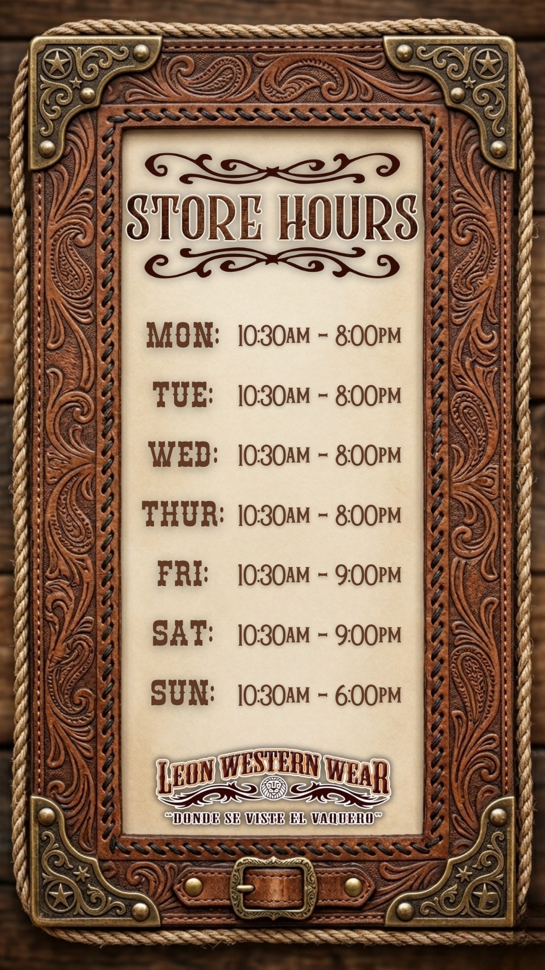 @leon western wear