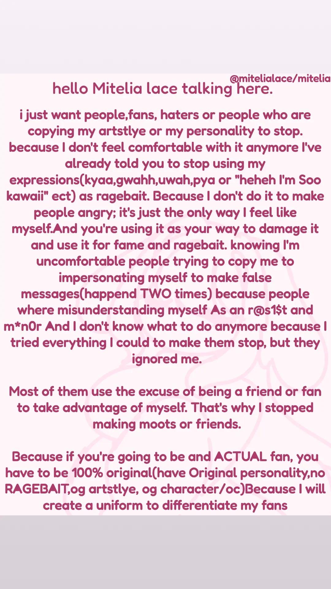 @💞Mitelia{archived and Quit}🥀