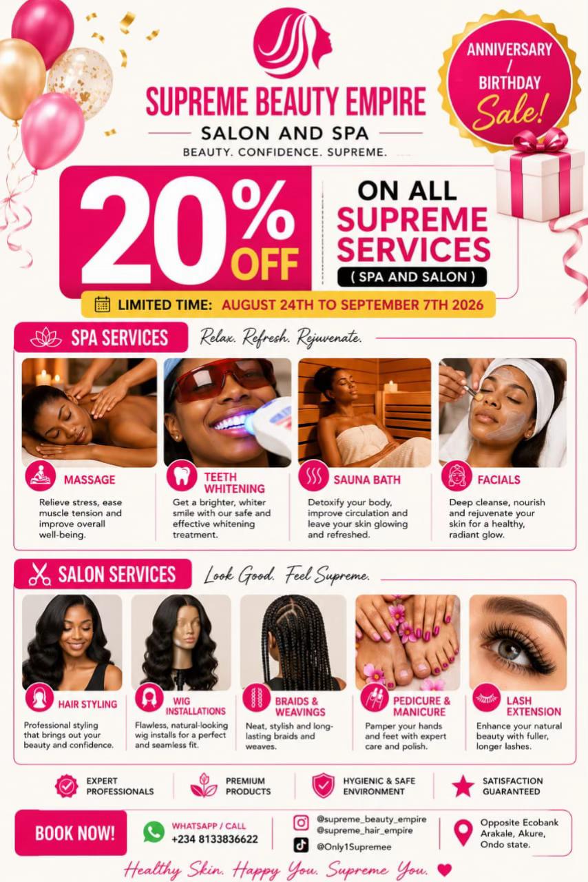 @Spa and Salon in Akure
