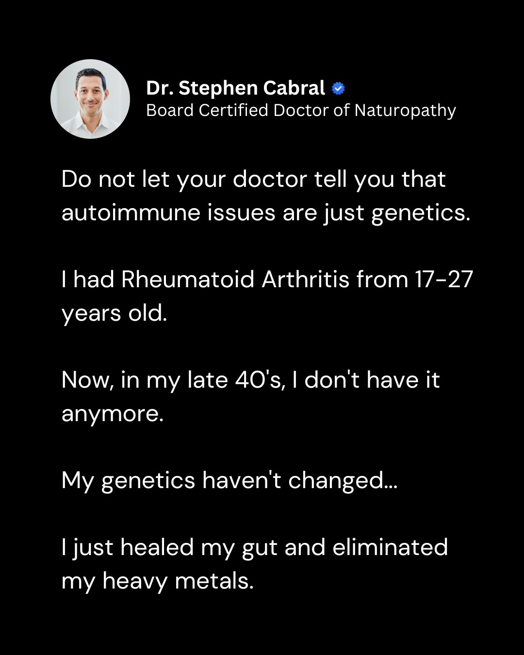 @Dr. Stephen Cabral