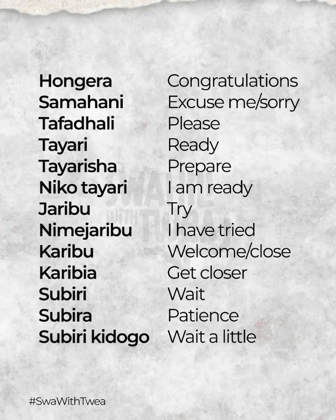 @Swahili With Twea
