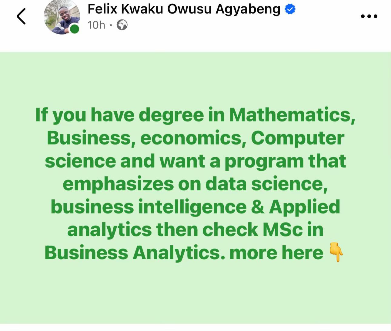 @Felix Agyabeng