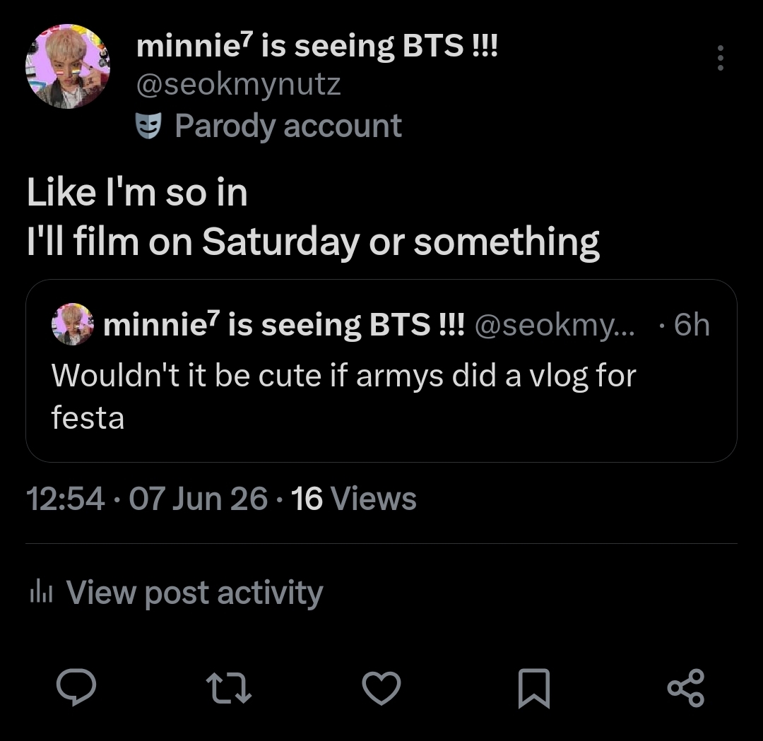 @minnie⁷ IS SEEING BTS