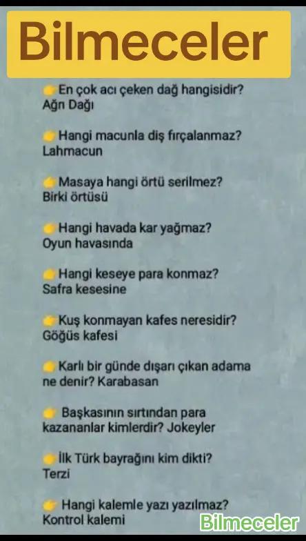 @Onur Çayğaracı 🌼Bilmeceler