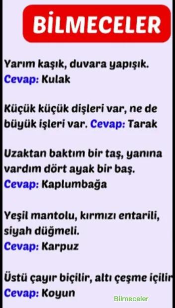 @Onur Çayğaracı 🌼Bilmeceler