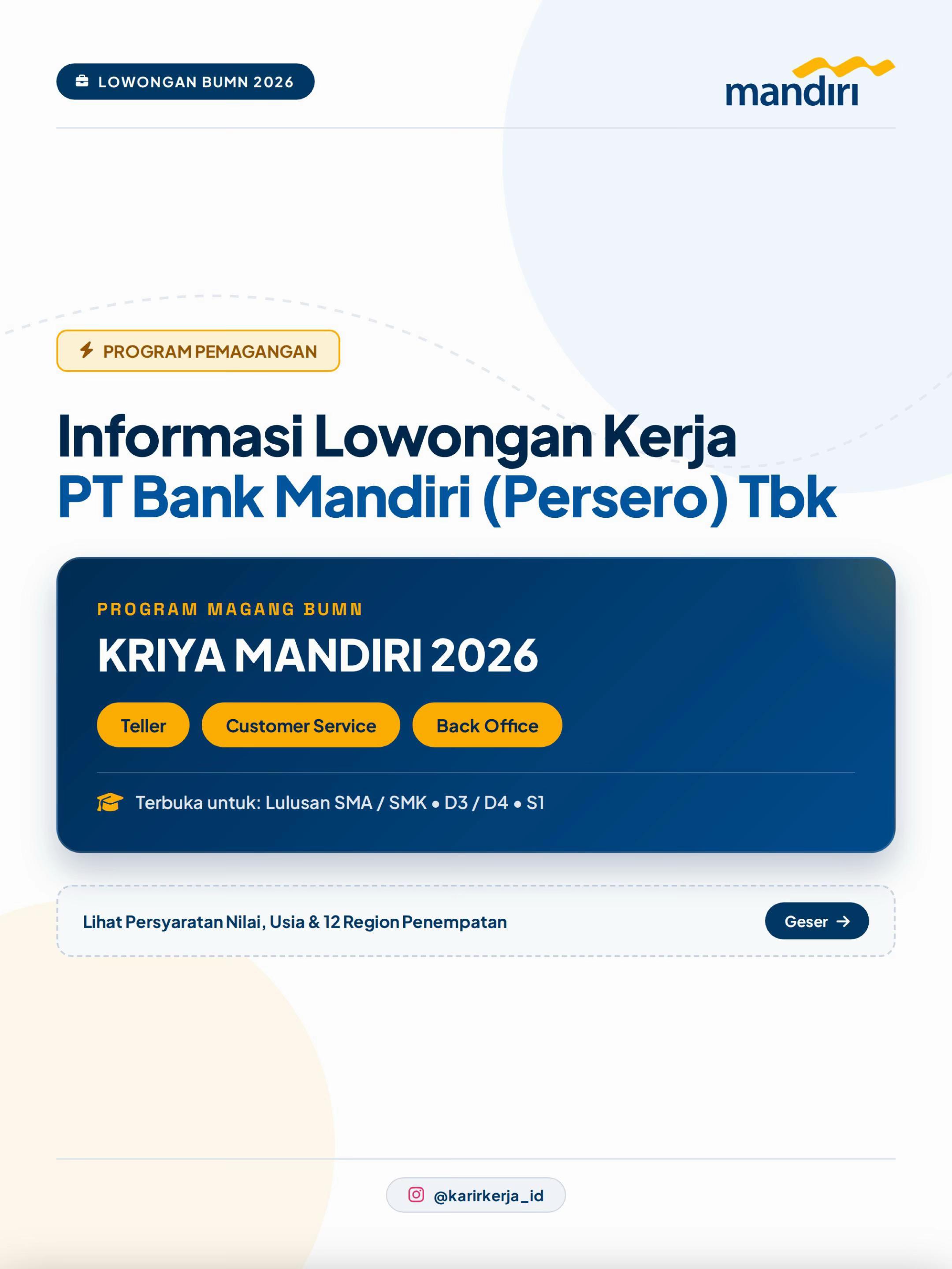 @LOWONGAN KERJA INDONESIA