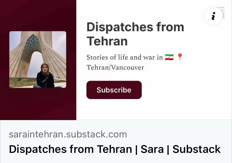@Sara in Tehran 🇮🇷