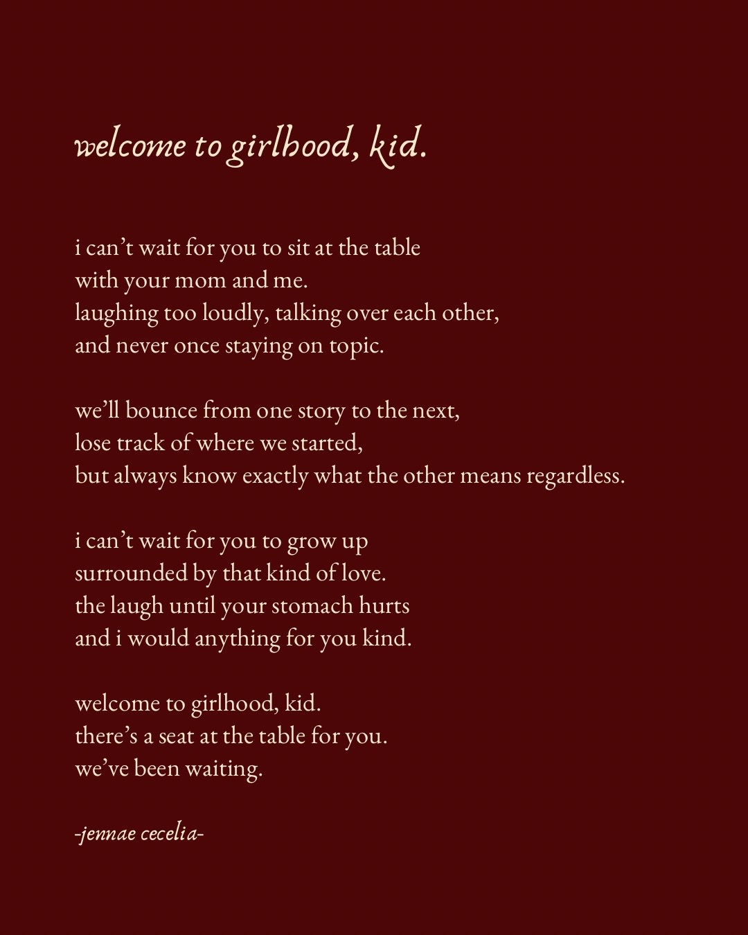 @Jennae Cecelia Poetry