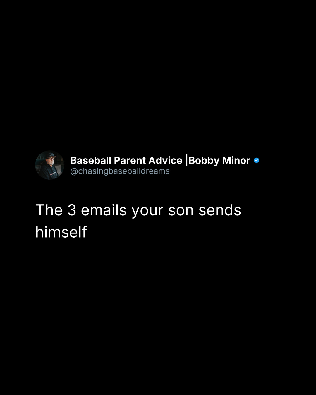 @Baseball Parent Advice
