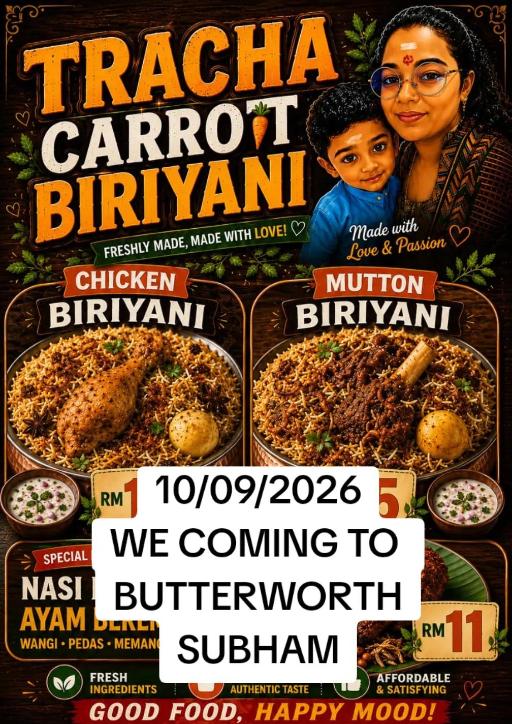 @TRACHA CARROT CHICKEN BIRIYANI