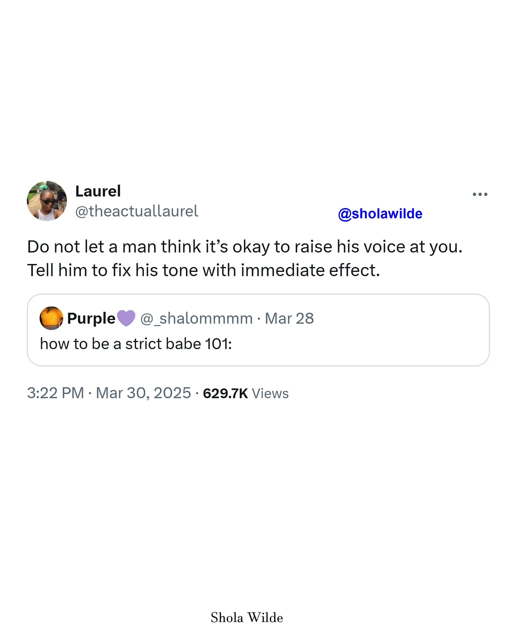 @Shola Wilde