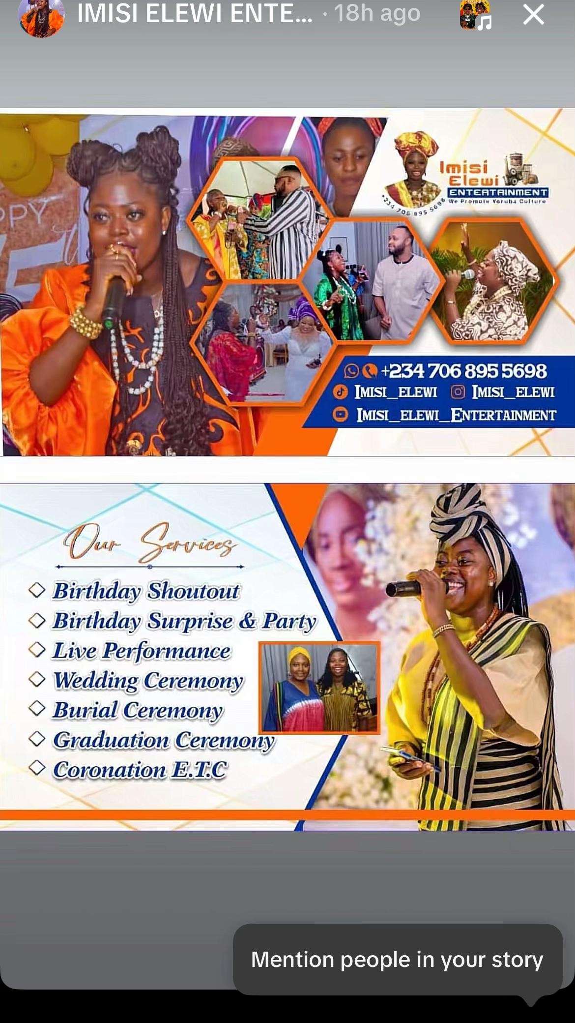 @IMISI ELEWI ENTERTAINMENT LTD