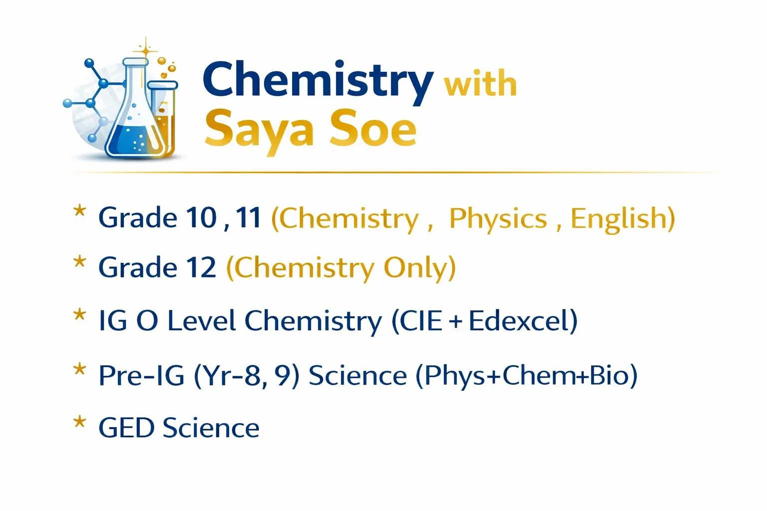 @Chemistry with Saya Soe