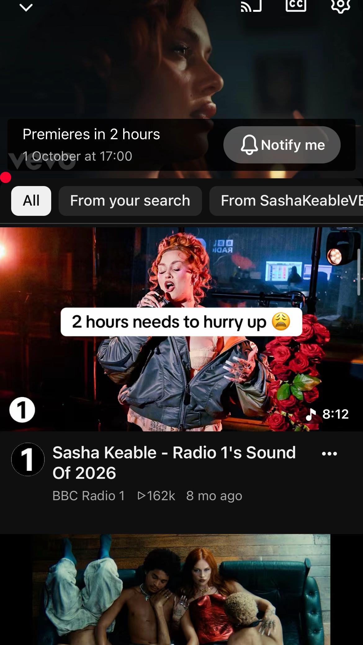 @Sasha Keable Updates