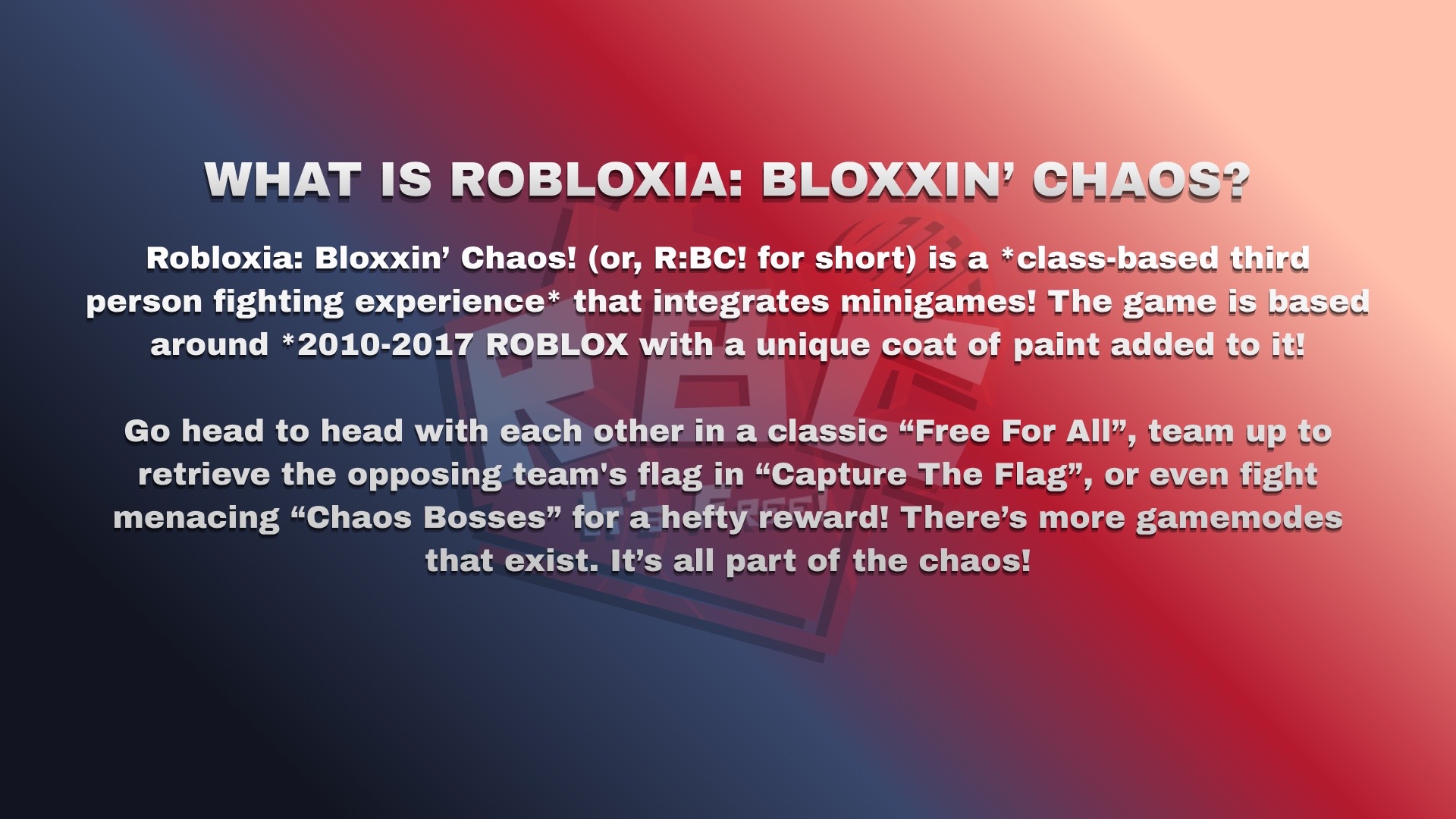 @Robloxia: Bloxxin' Chaos!