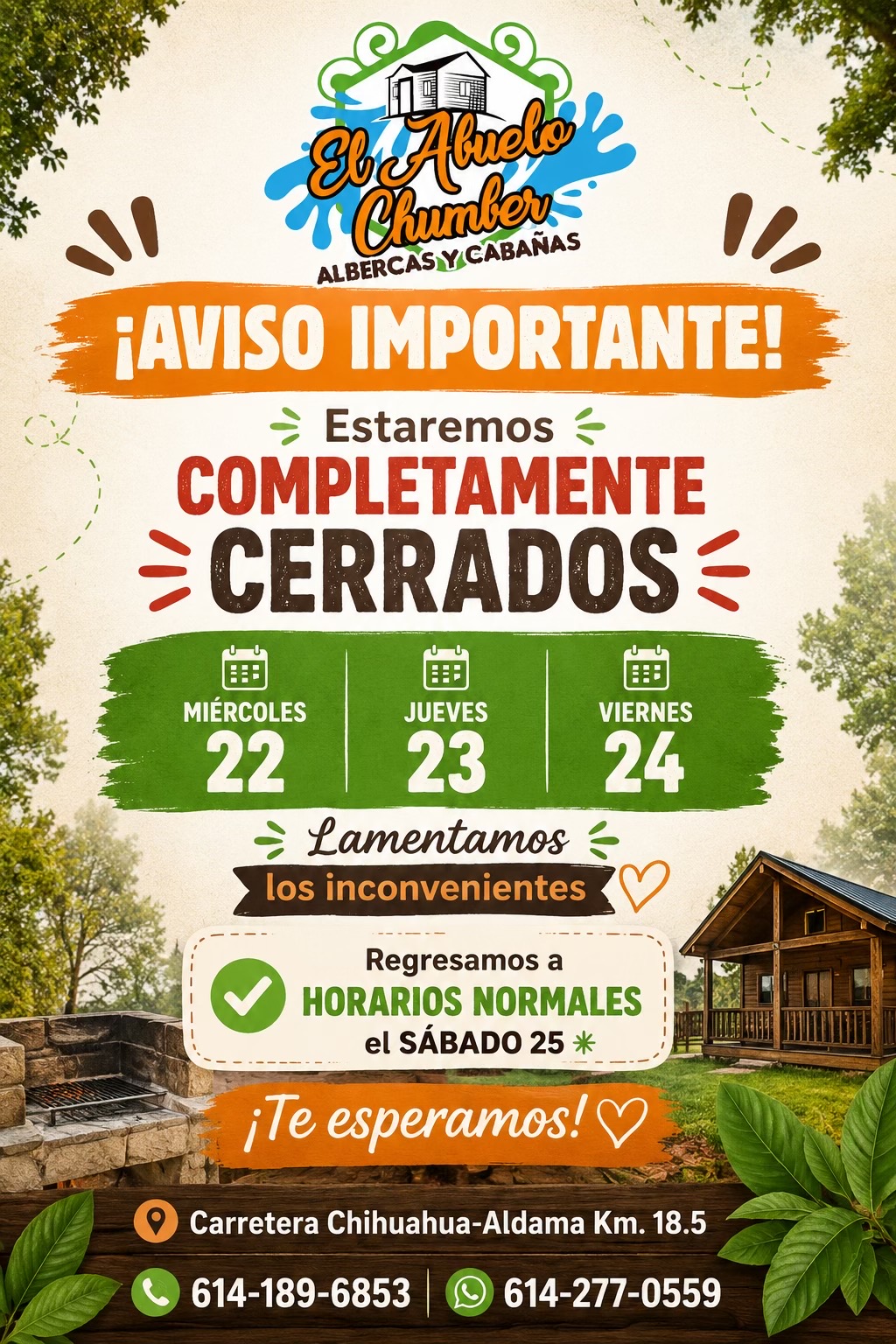 @Cabañas El Abuelo Chumber🏕