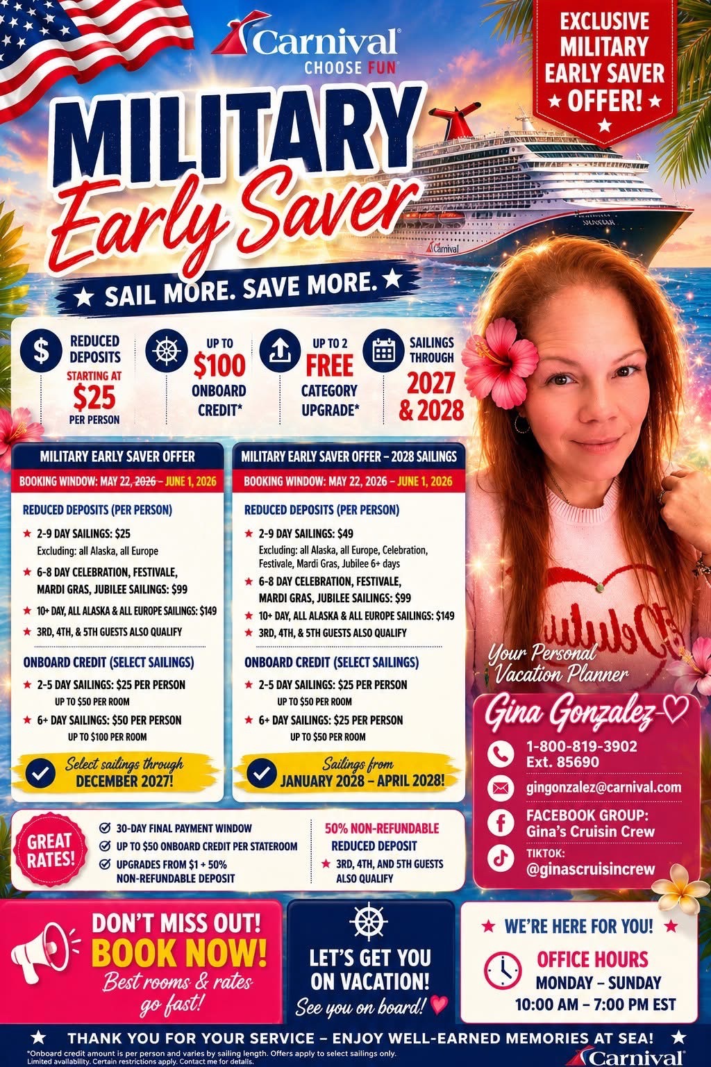 @🛳️ Gina&rsquo;s Cruisin Crew 🛳️