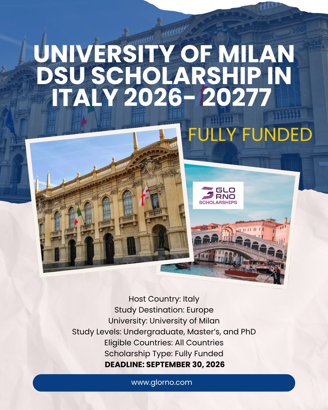 @Glorno Scholarships
