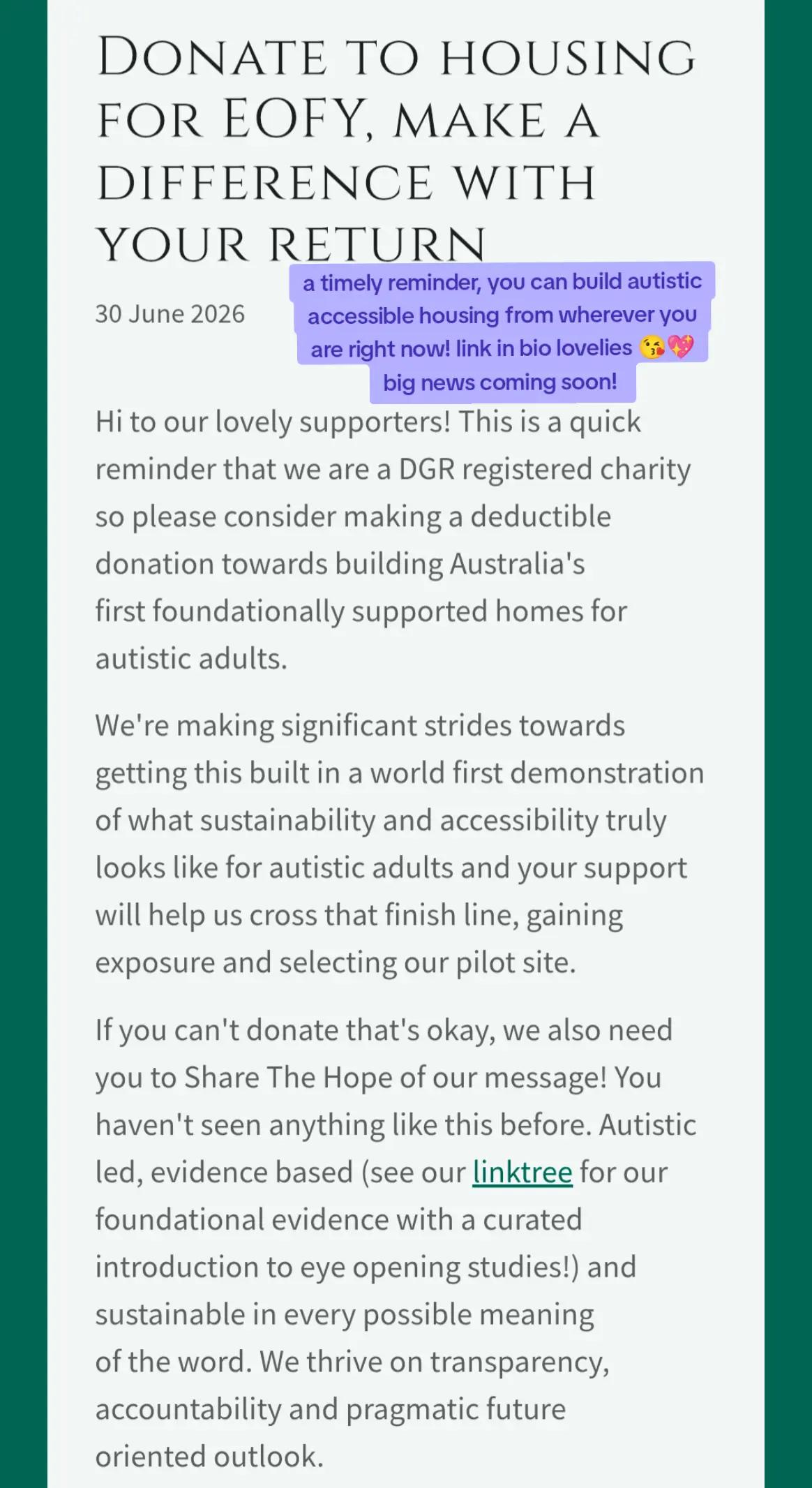 @Autistic Haus nonprofit org