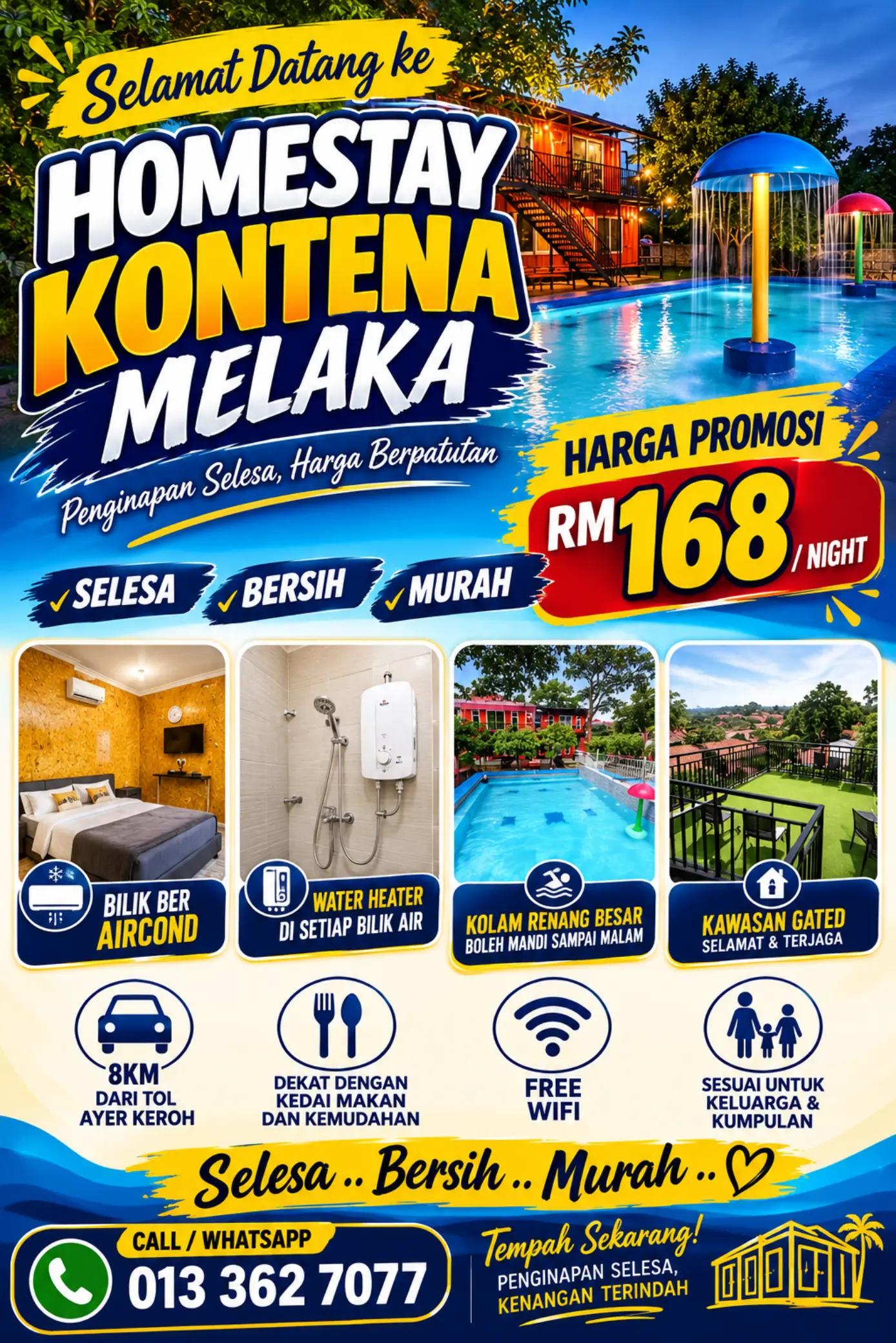 @homestaymelakaprivatepool
