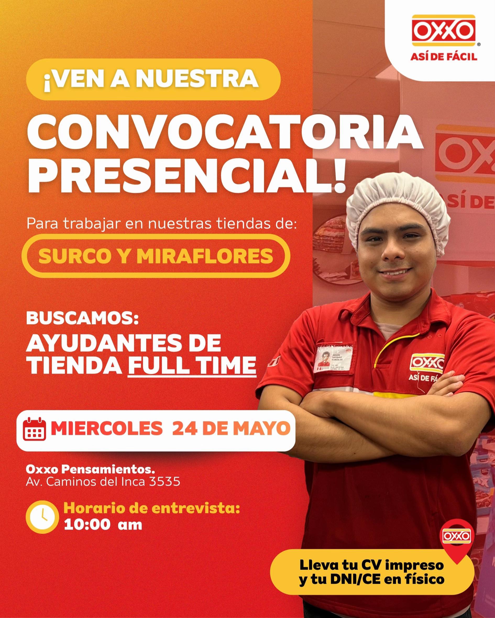 @Trabaja en OXXO Per&uacute;