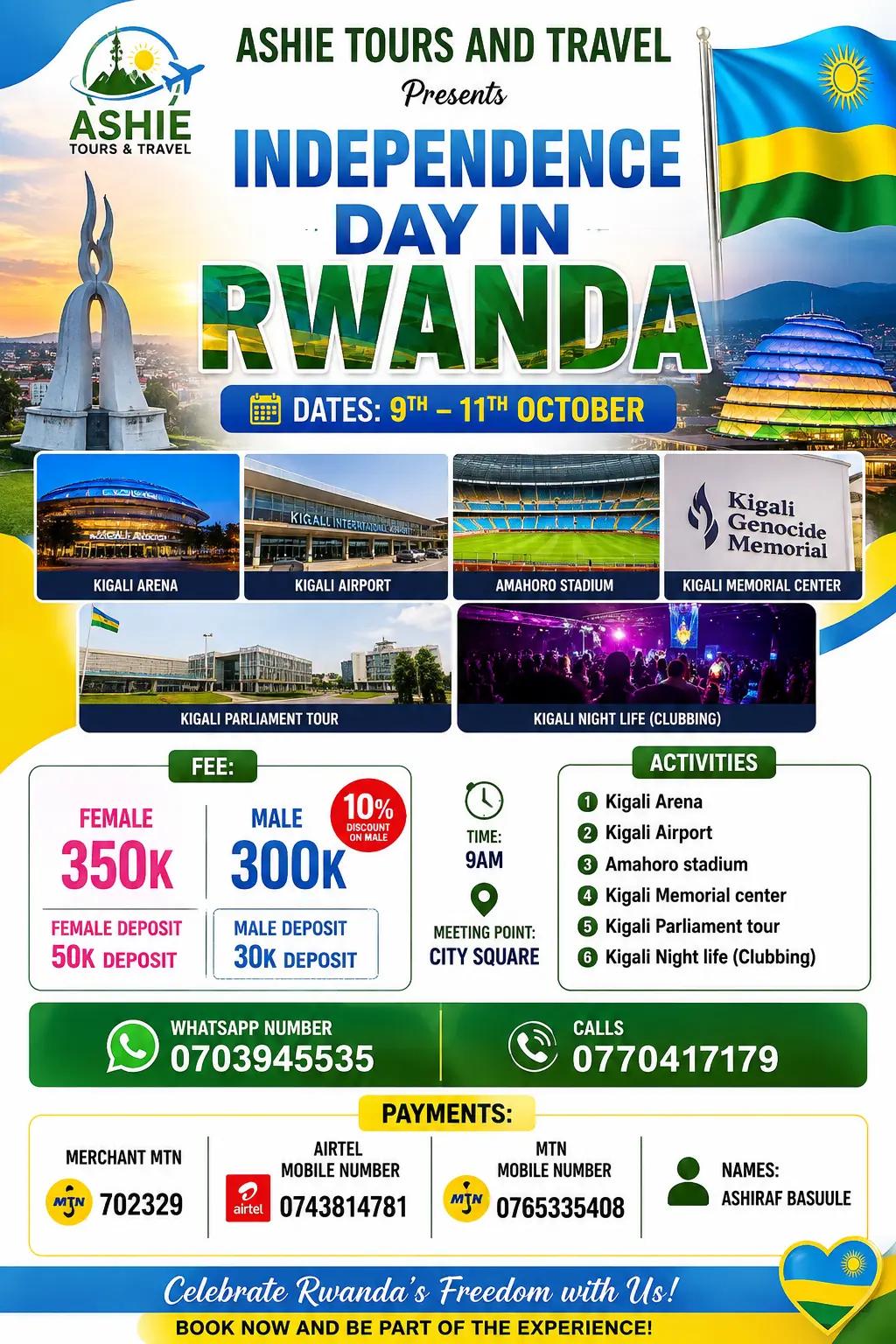 @&Agrave;SHIE TOURS & TRAVEL✈️🇺🇬🇷🇼