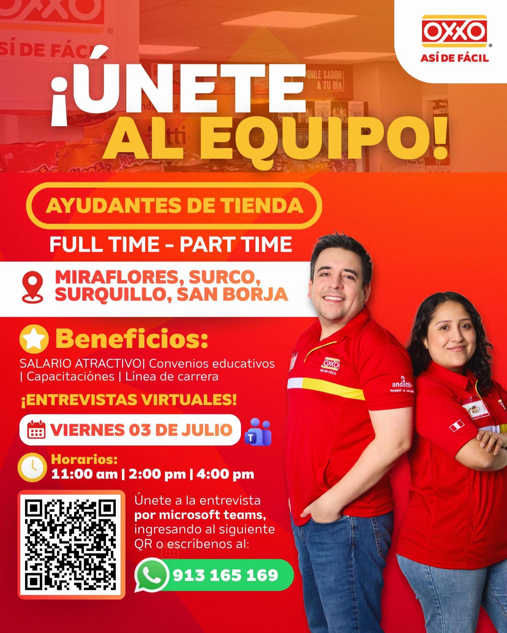 @Trabaja en OXXO Per&uacute;