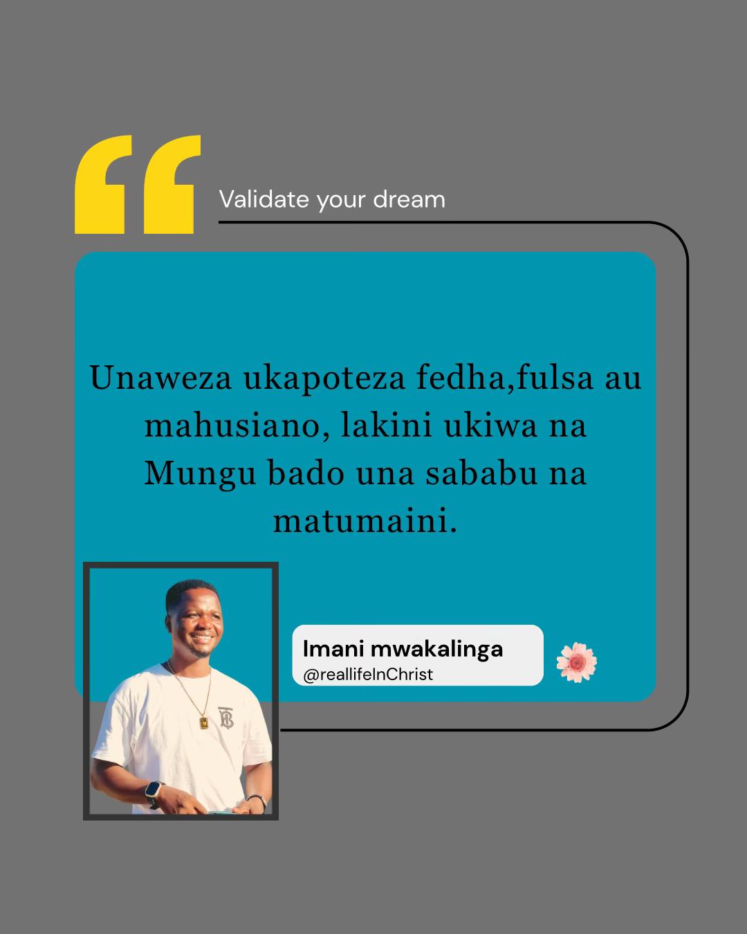 @Imani Mwakalinga