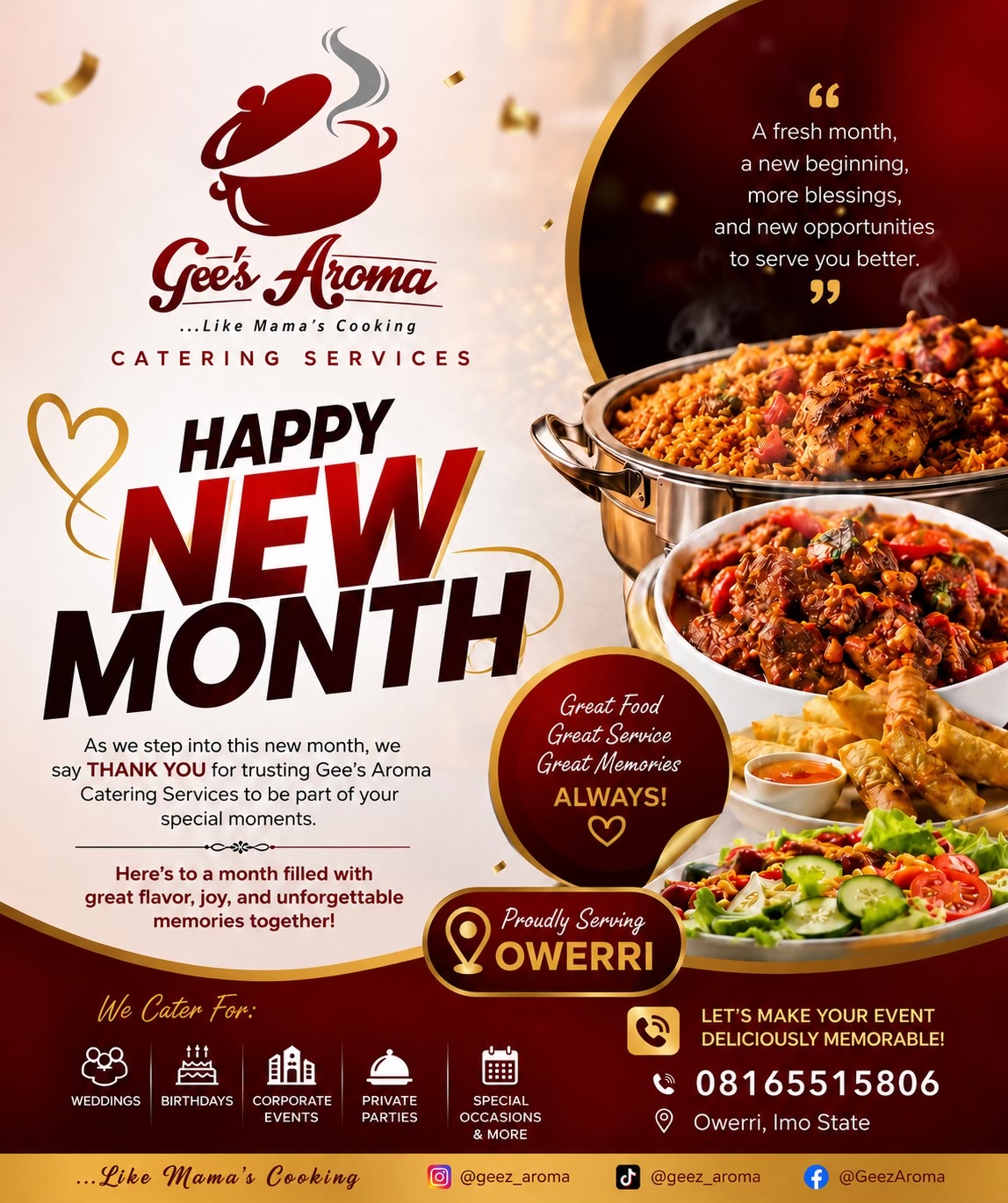 @Gee’s Aroma Catering services