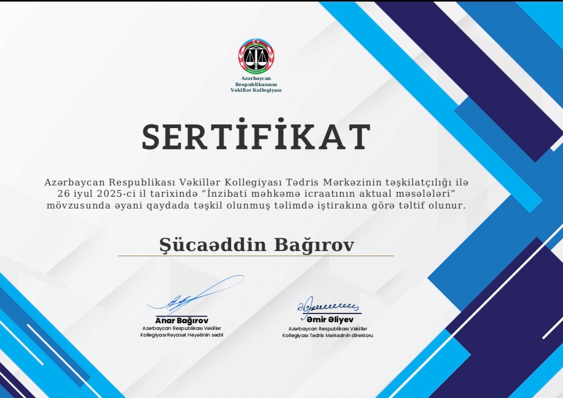 @VƏKİL Ş&uuml;caəddinBağırov