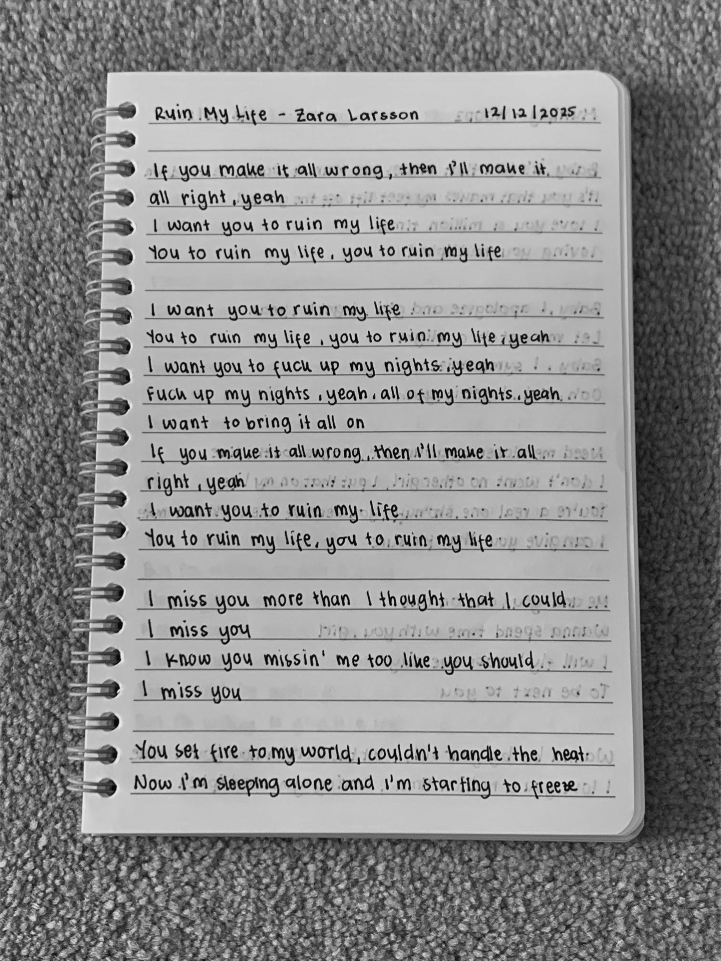 @handwriting lyrics