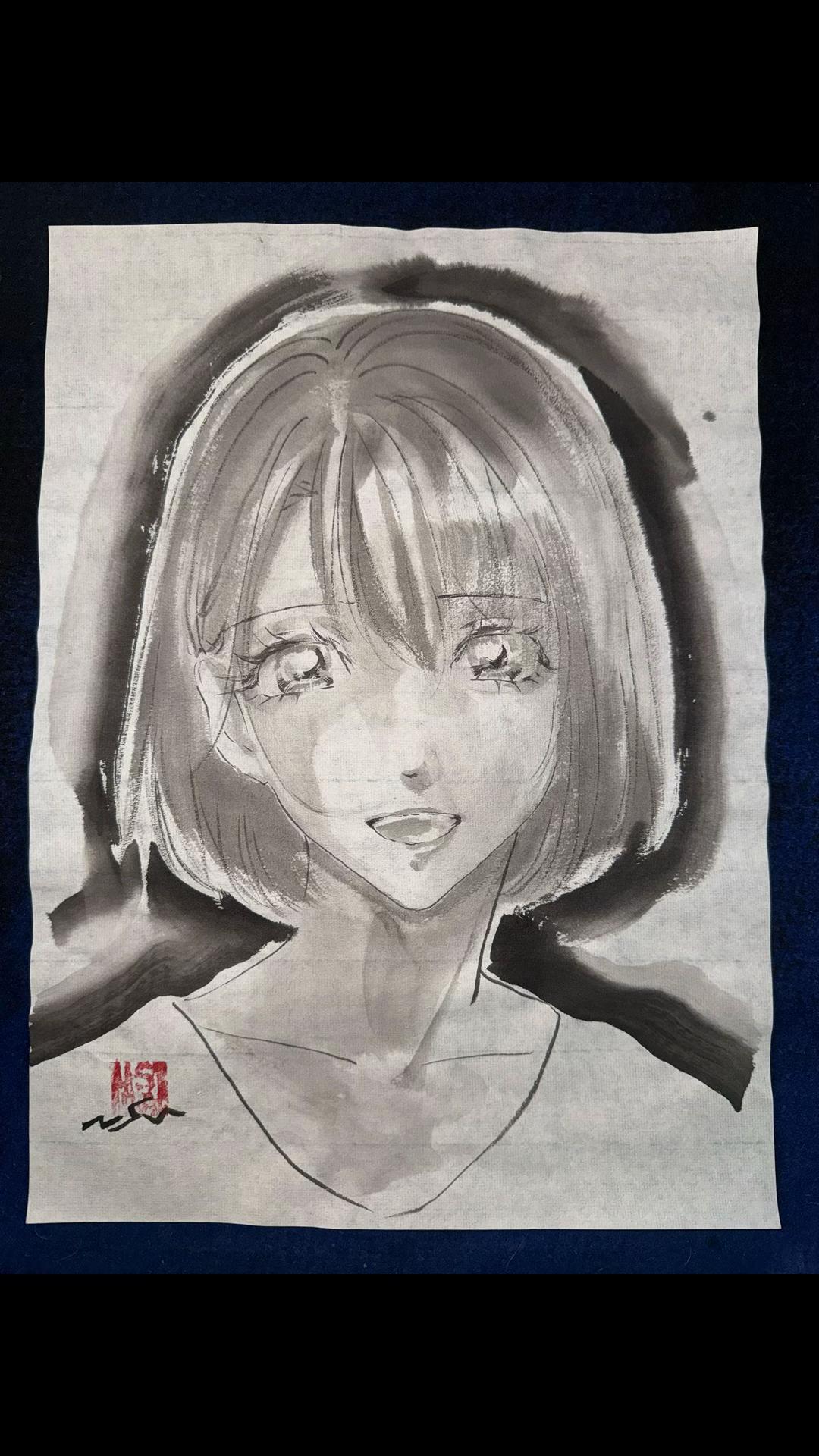 @まさい【うーちゃんちの墨絵画家】