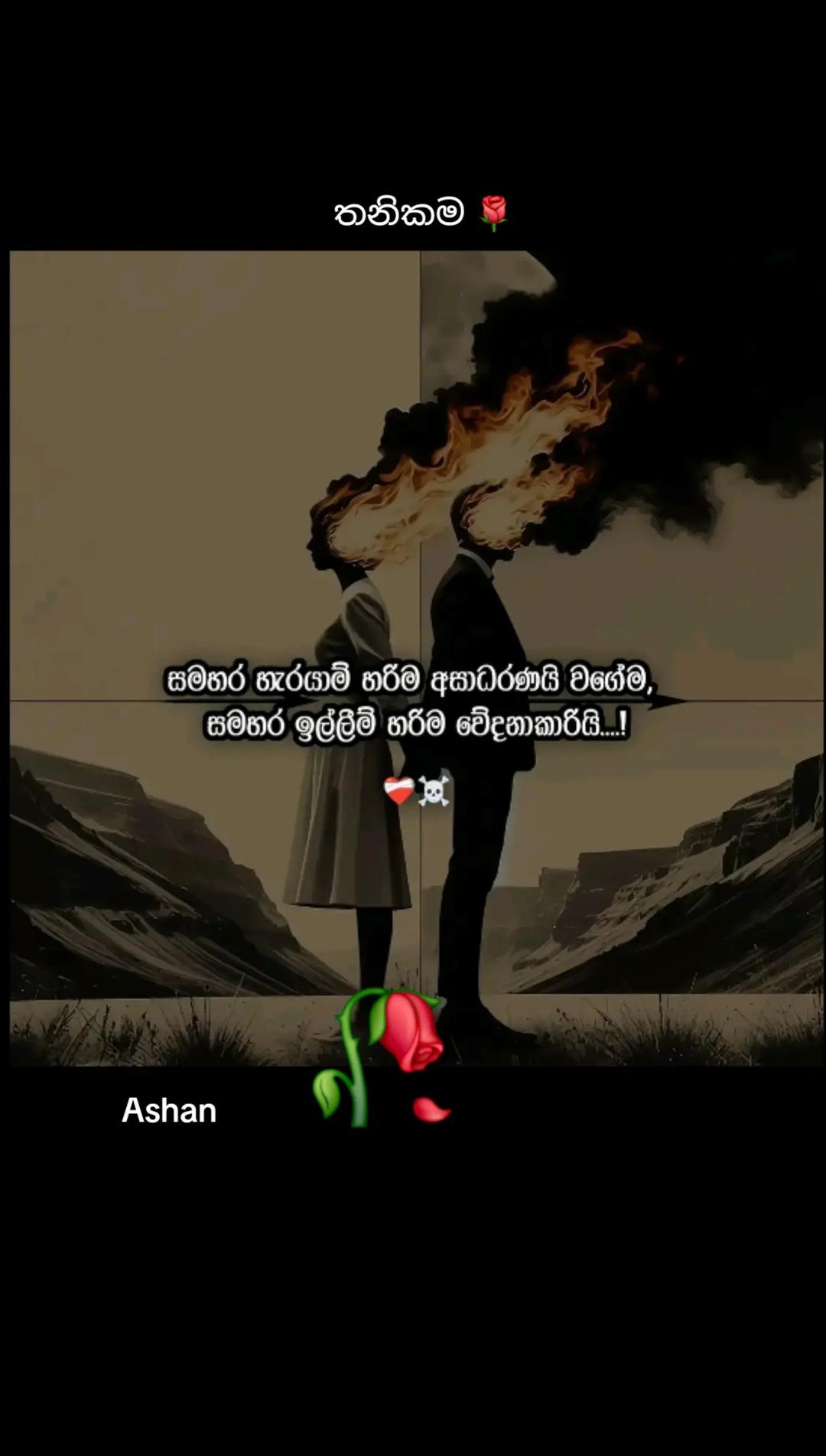 @🇱🇰🎤තනිකමේ🩸🎵🎤 විසේකාරයා🩸