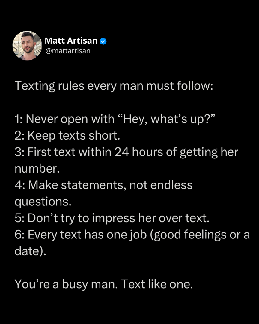 @Matt Artisan #1 Dating Coach