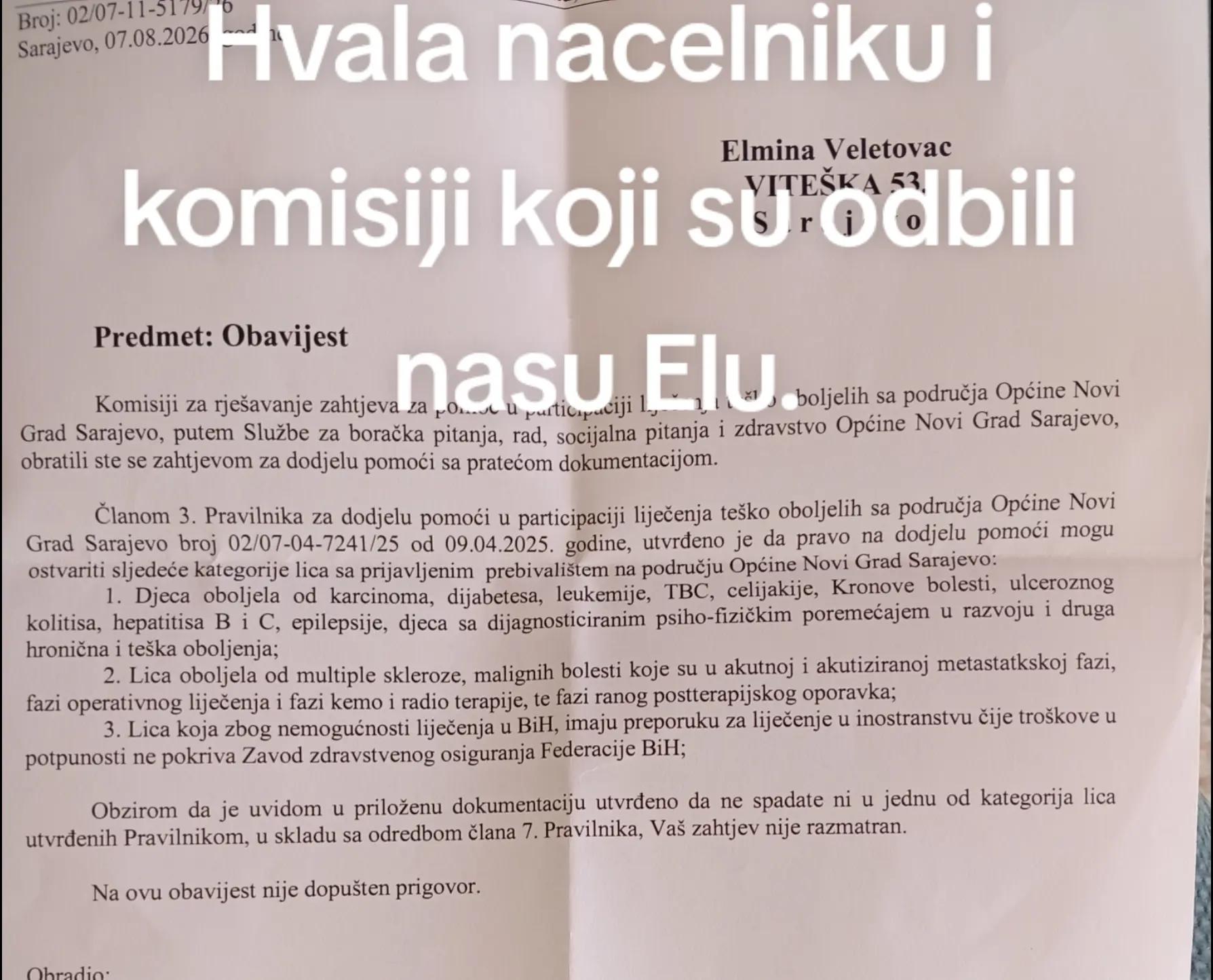 @Podrška Elmini Veletovac