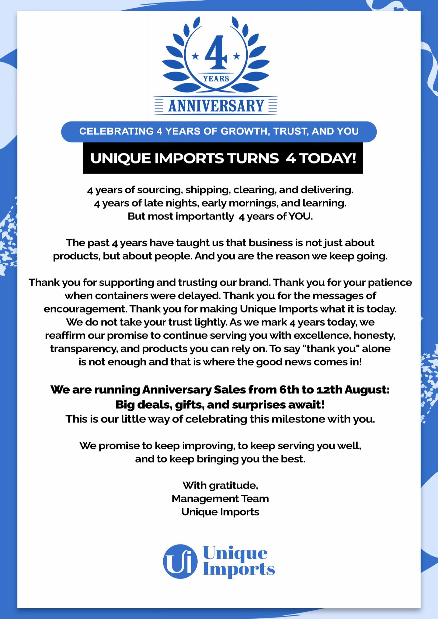 @UNIQUE IMPORTS