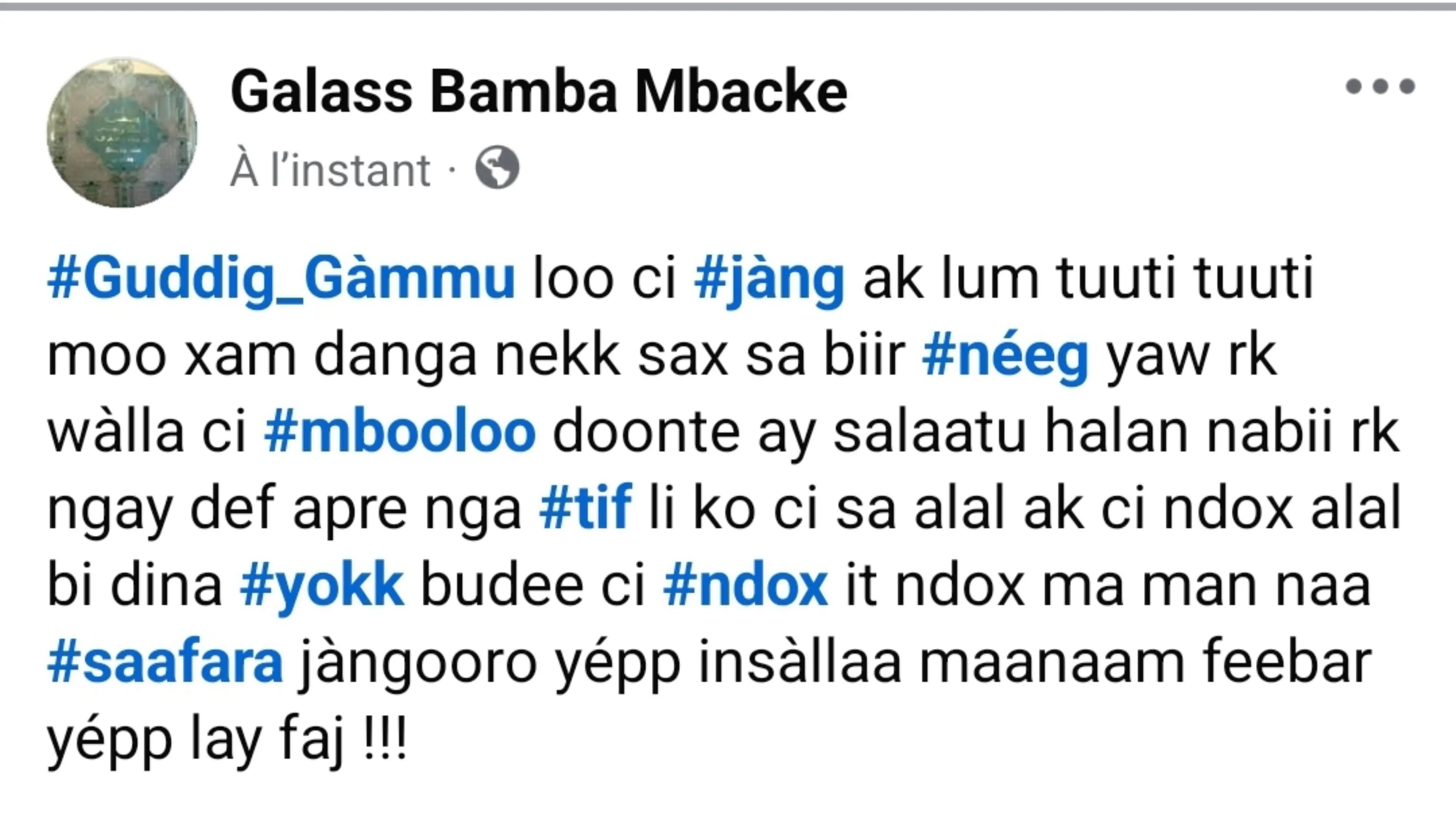 @Galass Bamba Mbacke