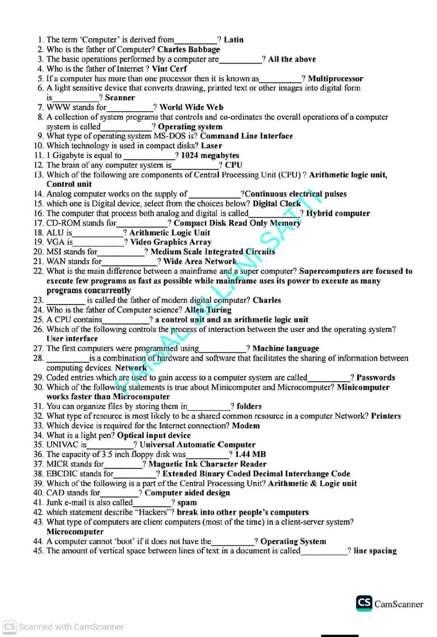 @One Paper Test Preparation