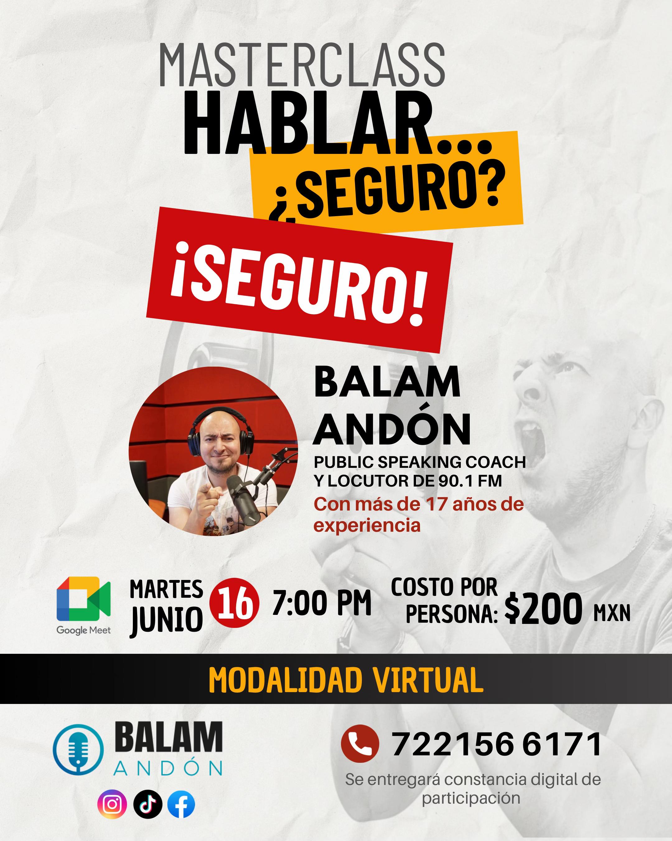 @Balam And&oacute;n | Locutor