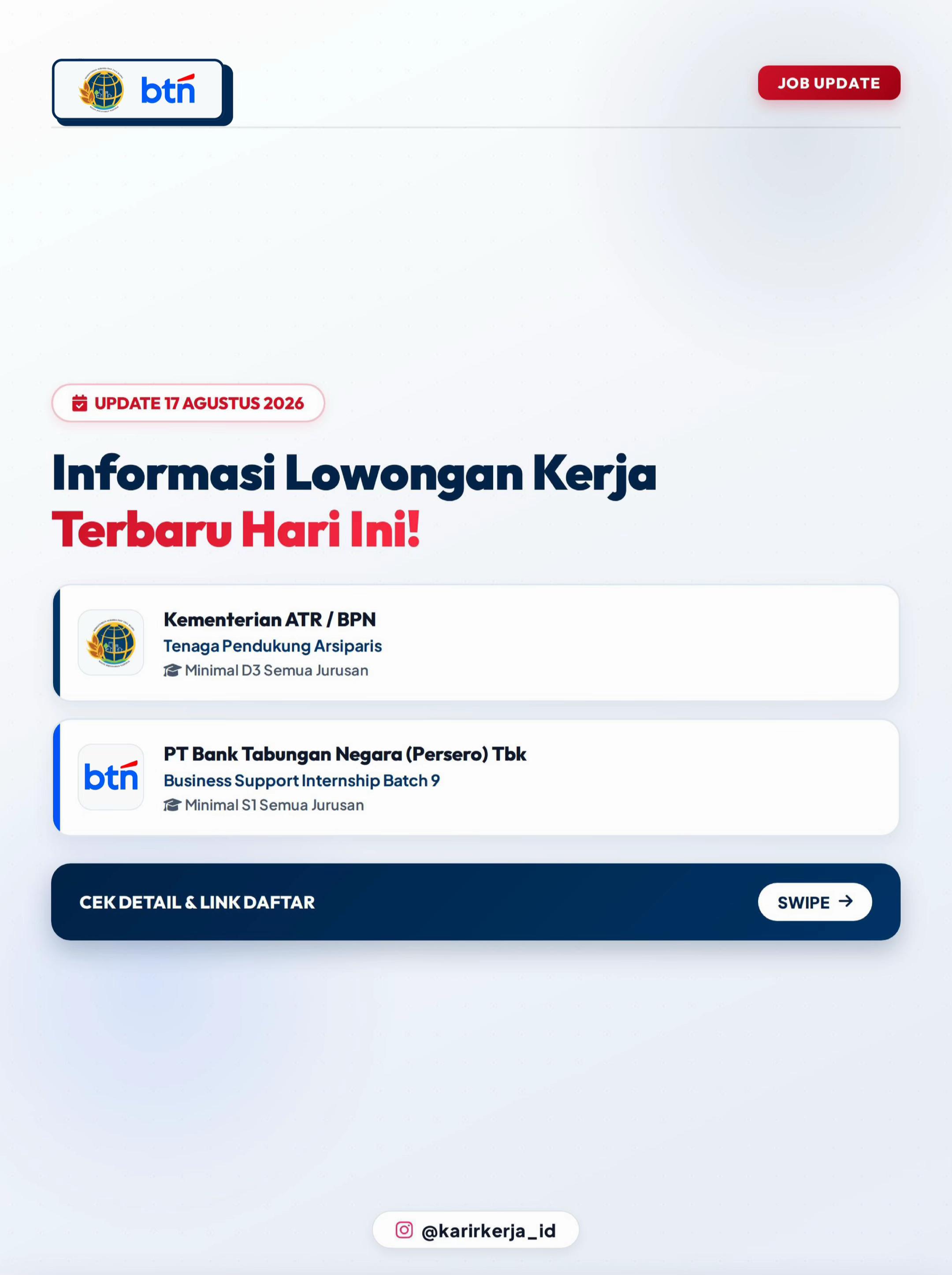 @LOWONGAN KERJA INDONESIA