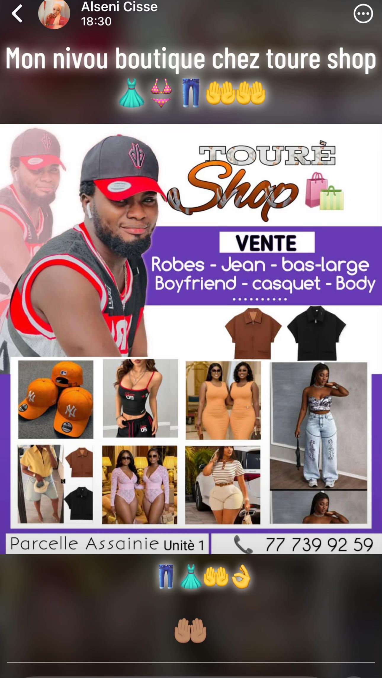 @Chez Toure shop parcel 👖👗👙